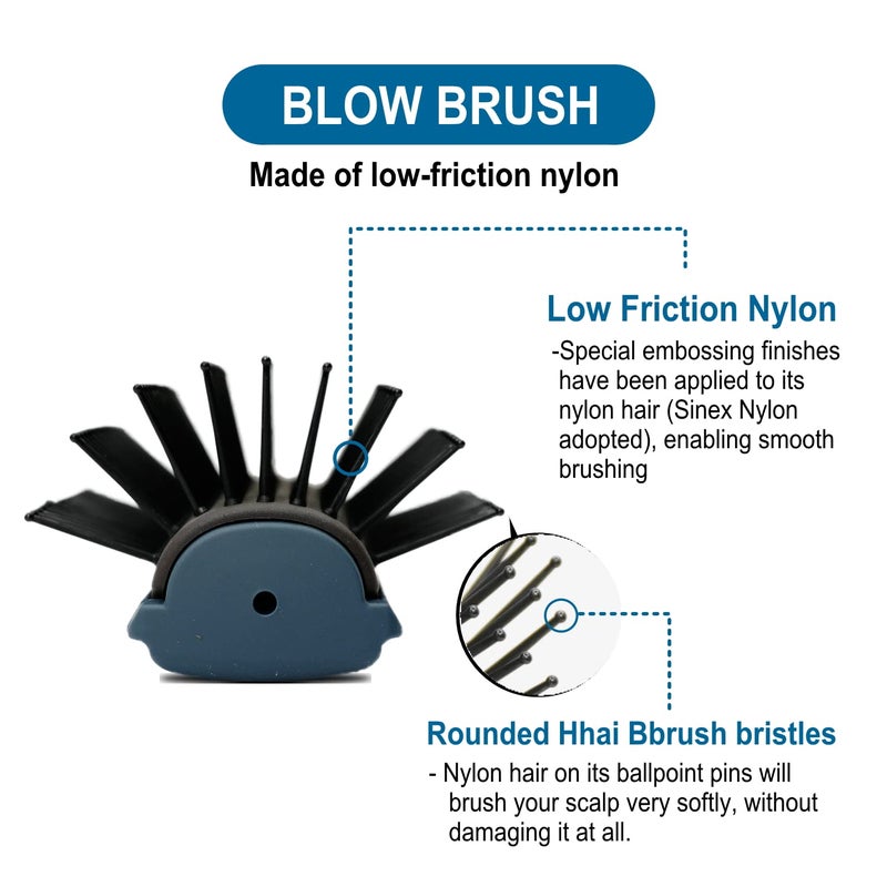 Vess Professional Hair Blow Brush Pro-2000 Ceramic 9 rows Wide Type-English Instruction Manual-Made in Japan - Image 4